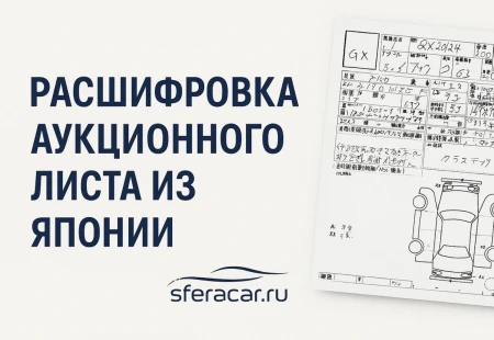 Расшифровка аукционного листа из Японии
